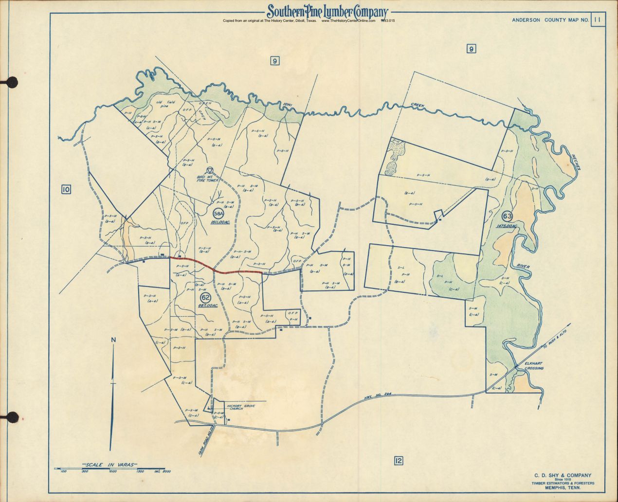 013 1955 Anderson County Timberlands Map 11