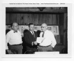 1954, Ad Cudlipp, Senator Price Daniel and Clyde Thompson at a Texas Lumber Manufacturers' Association meeting at Boggy Slough, Sept. 15