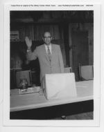 1956, Speaker Otis Locke at Texas Lumber Manufacturers' Association meeting at Boggy Slough, September 8