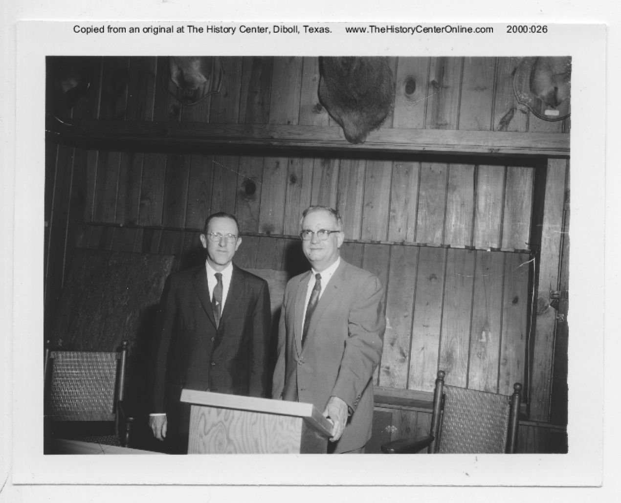 1959, J. K. Harhdin and Congressman Dowdy at Texas Lumber Manufacturers' Association meeting at Boggy Slough, Sept. 26