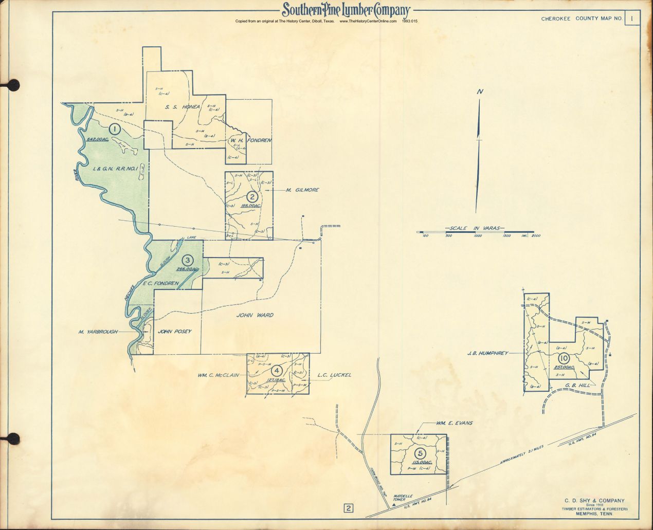 016 1955 Cherokee County Timberlands Map 01