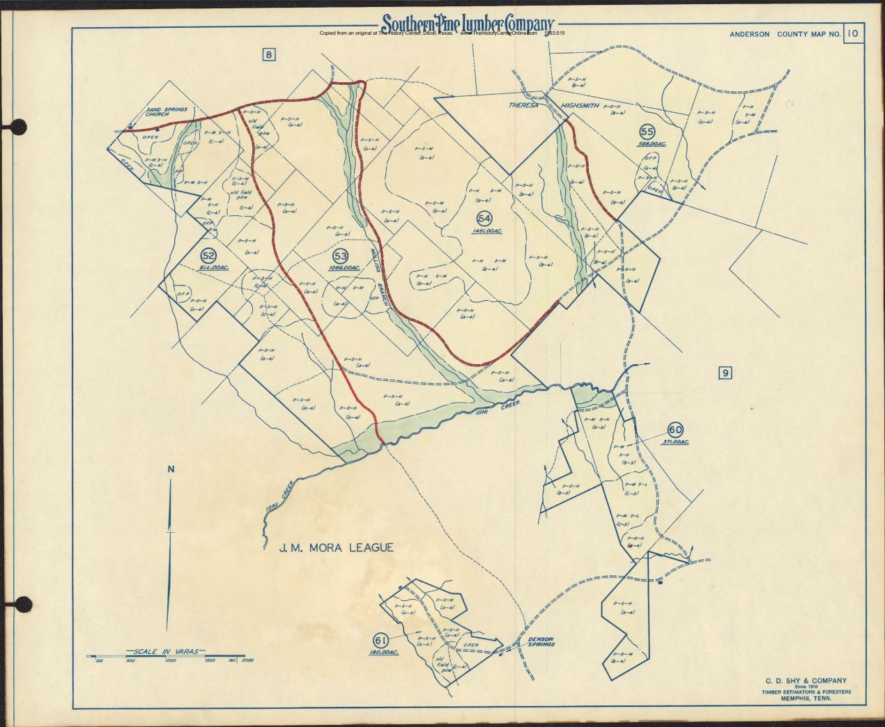 012 1955 Anderson County Timberlands Map 10