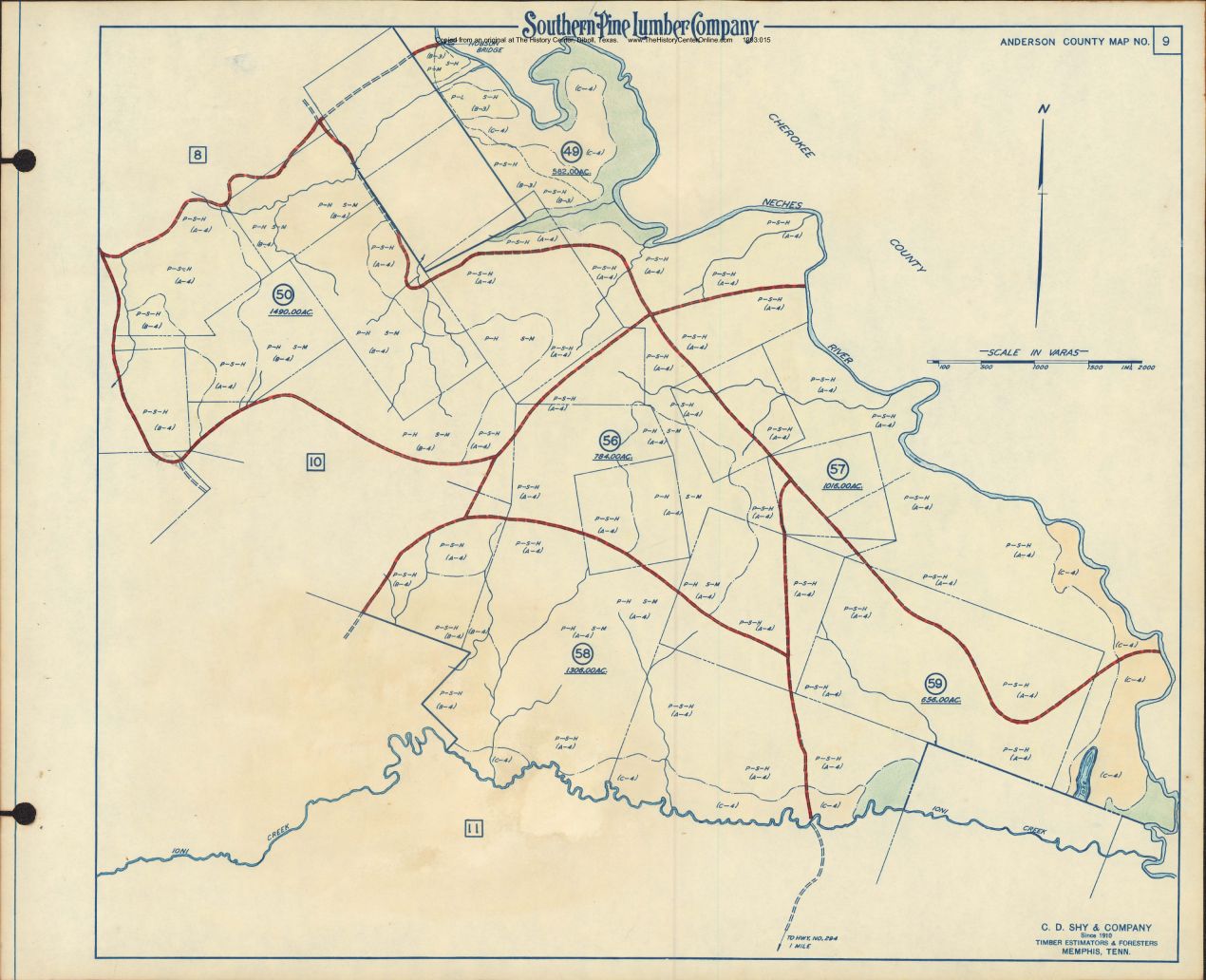 011 1955 Anderson County Timberlands Map 09