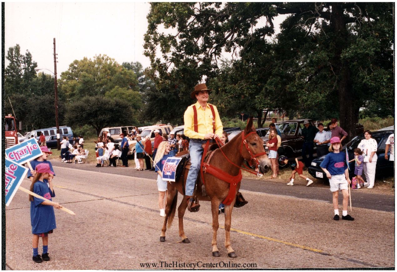 0084 Charles Wilson on Donkey, 1994 Diboll Day