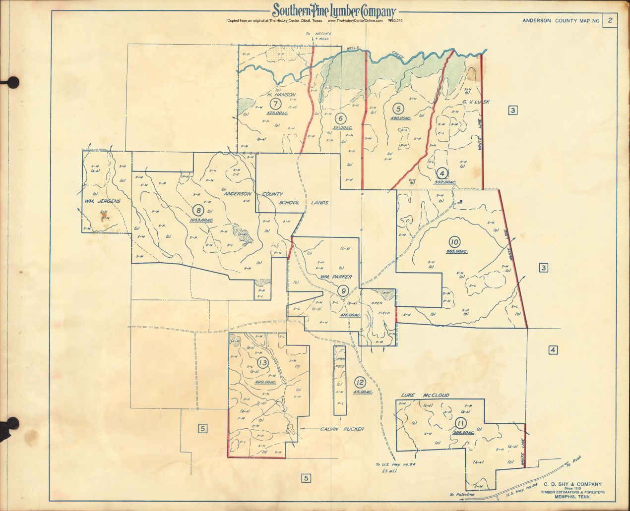 004 1955 Anderson County Timberlands Map 02