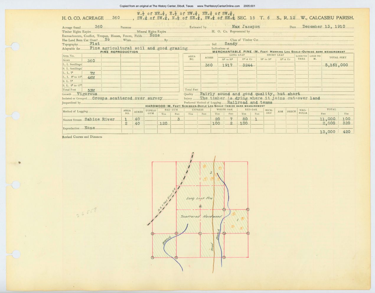 0015 Section 15, Township 6 South, Range 12 West, Louisana
