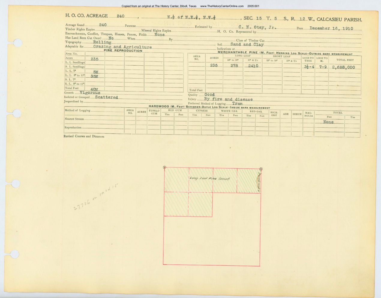 0014 Section 15, Township 5 South, Range 12 West, Louisana