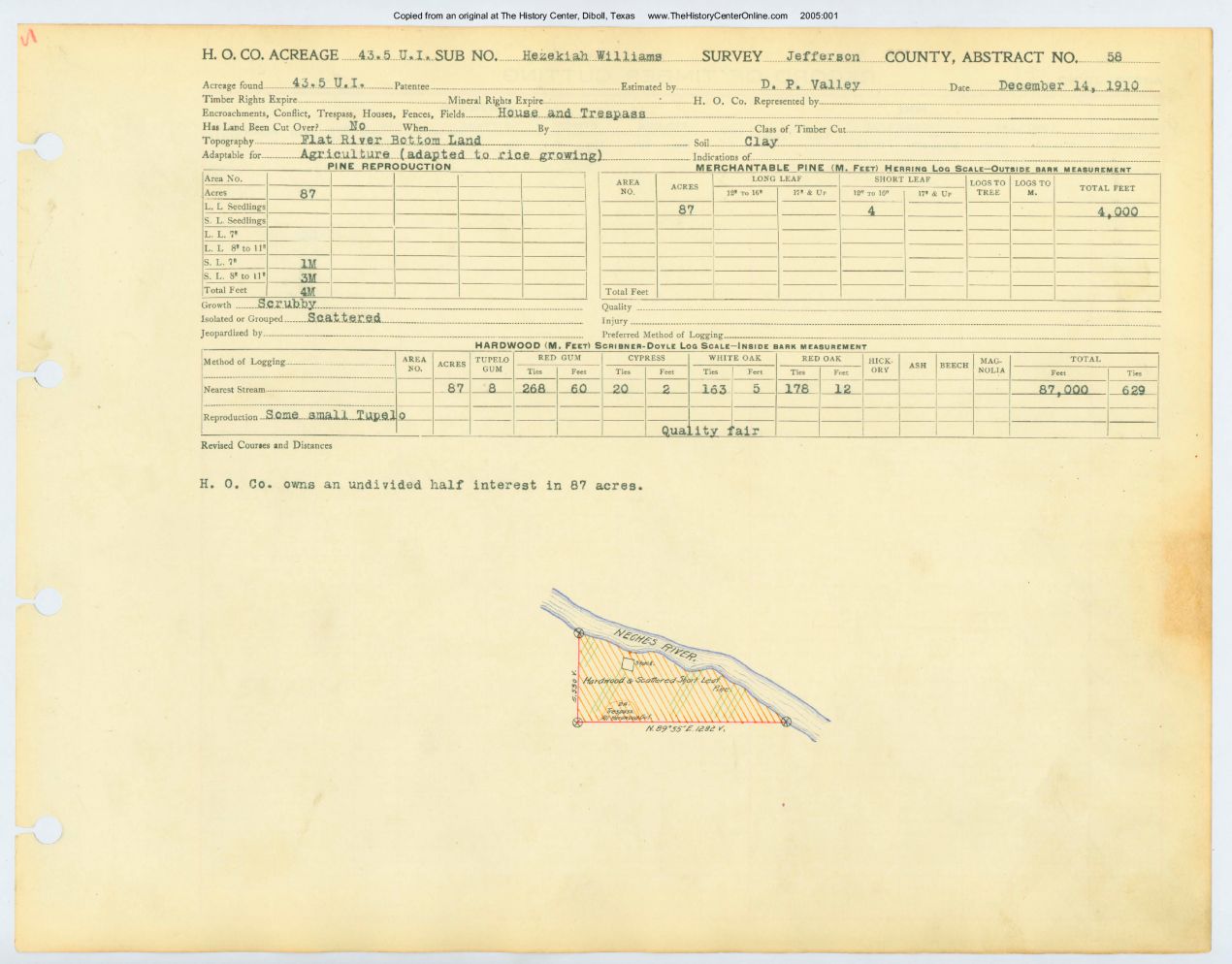 0001 Abstract 58, Williams Survey, Jefferson County