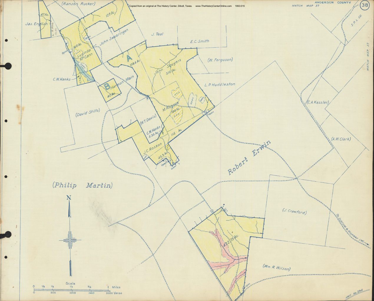 041 1945 Anderson County Timberlands Map 038