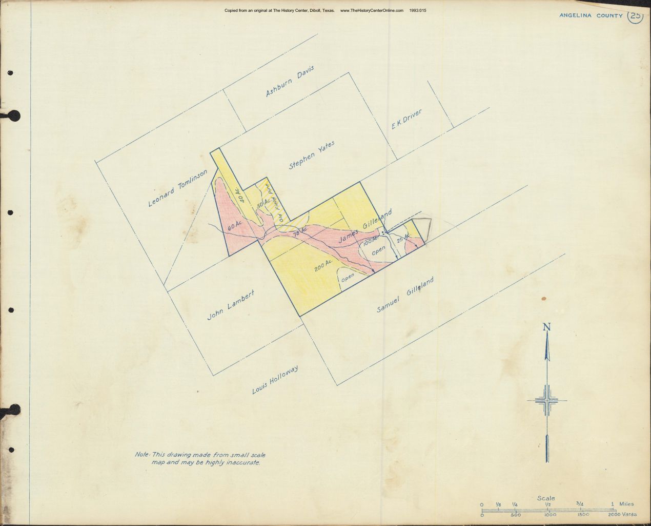027 1945 Angelina County Timberlands Map 25