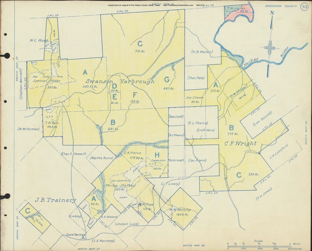 036 1945 Anderson County Timberlands Map 033