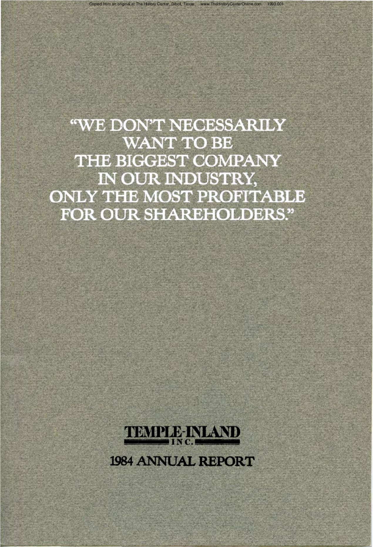 1984 Temple-Inland Annual Report