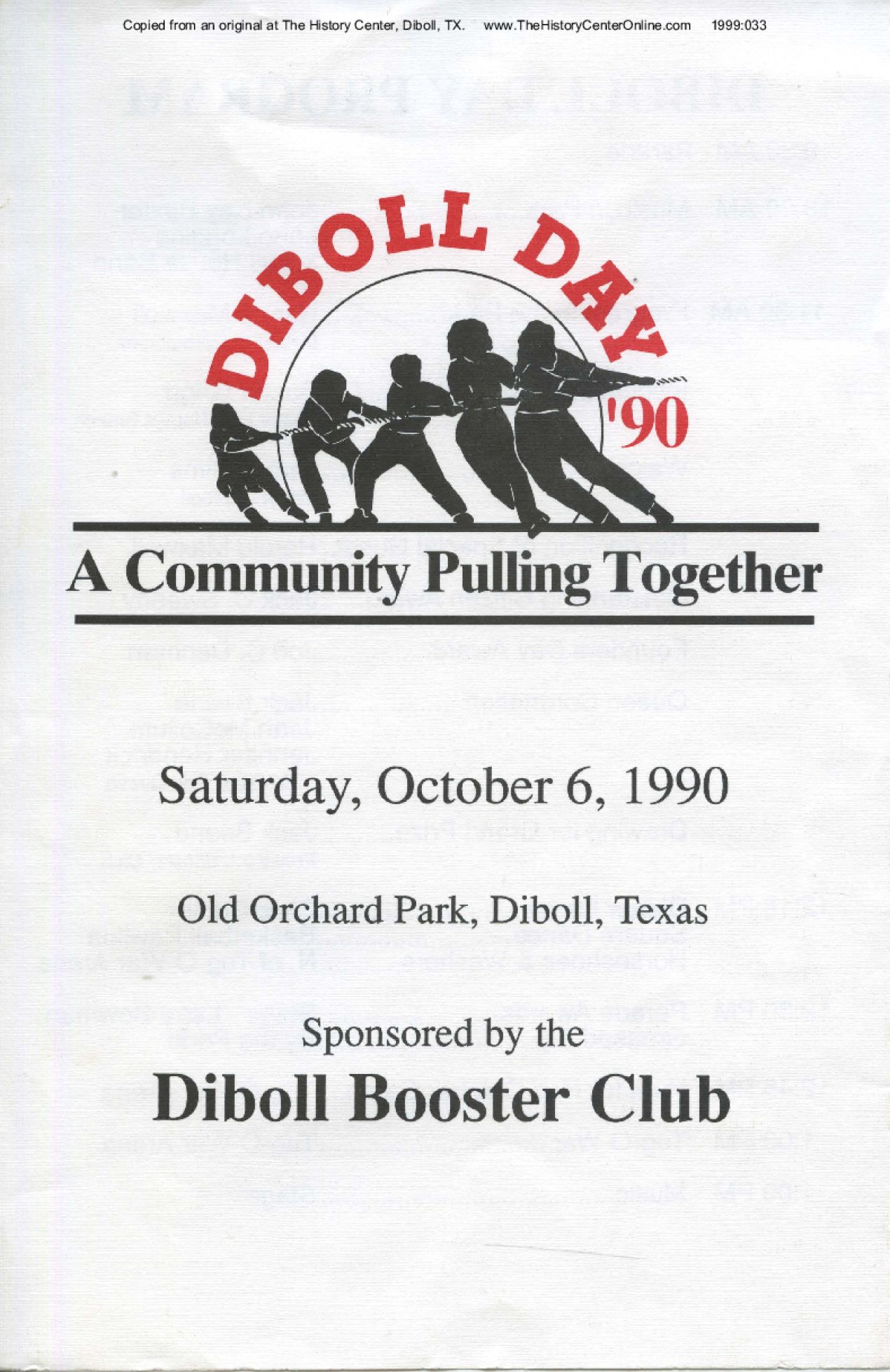 1990 Diboll Day Program