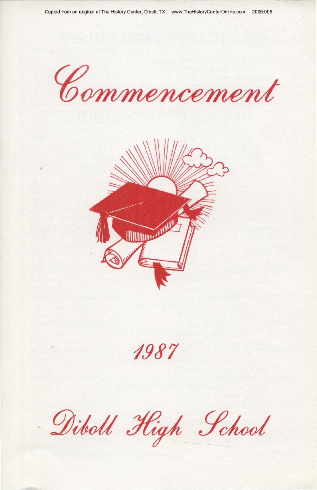 1987 Graduation Program