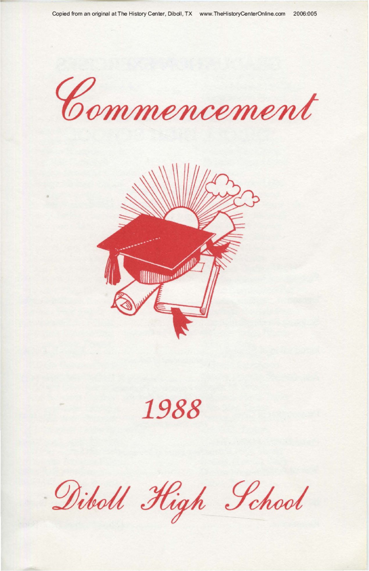 1988 Graduation Program