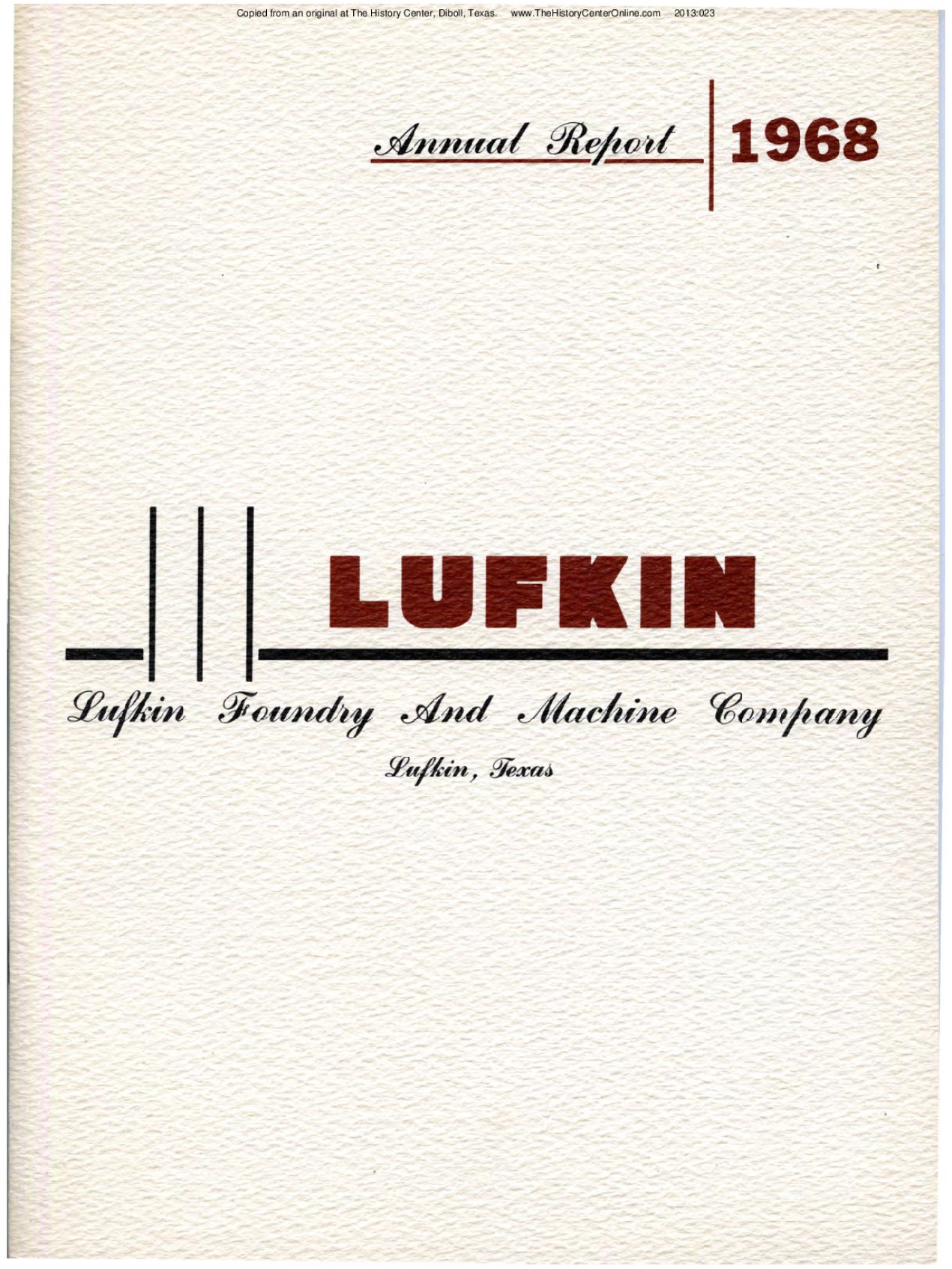 Lufkin Annual Report 1968