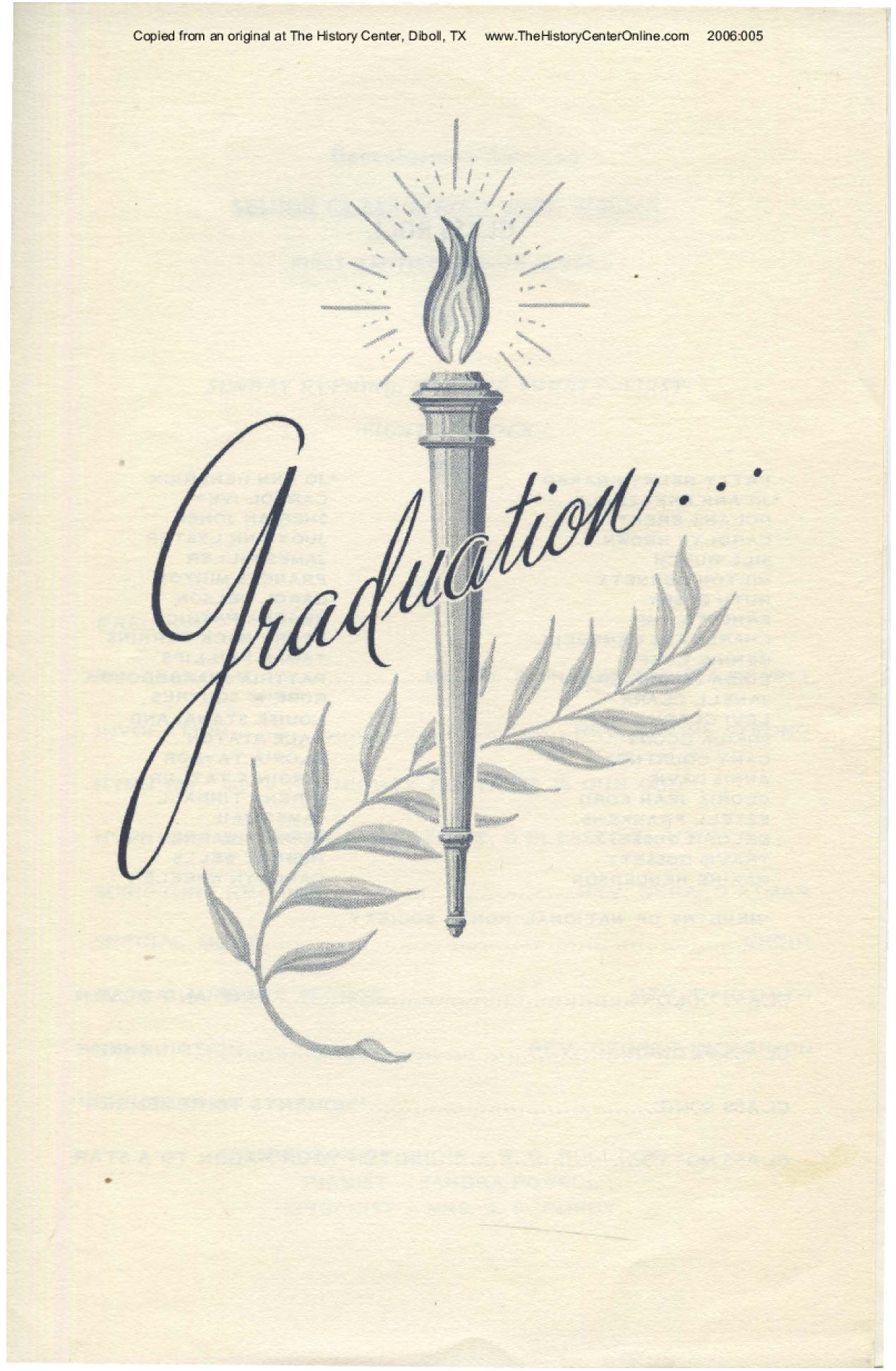 1961 Baccalaureate Program