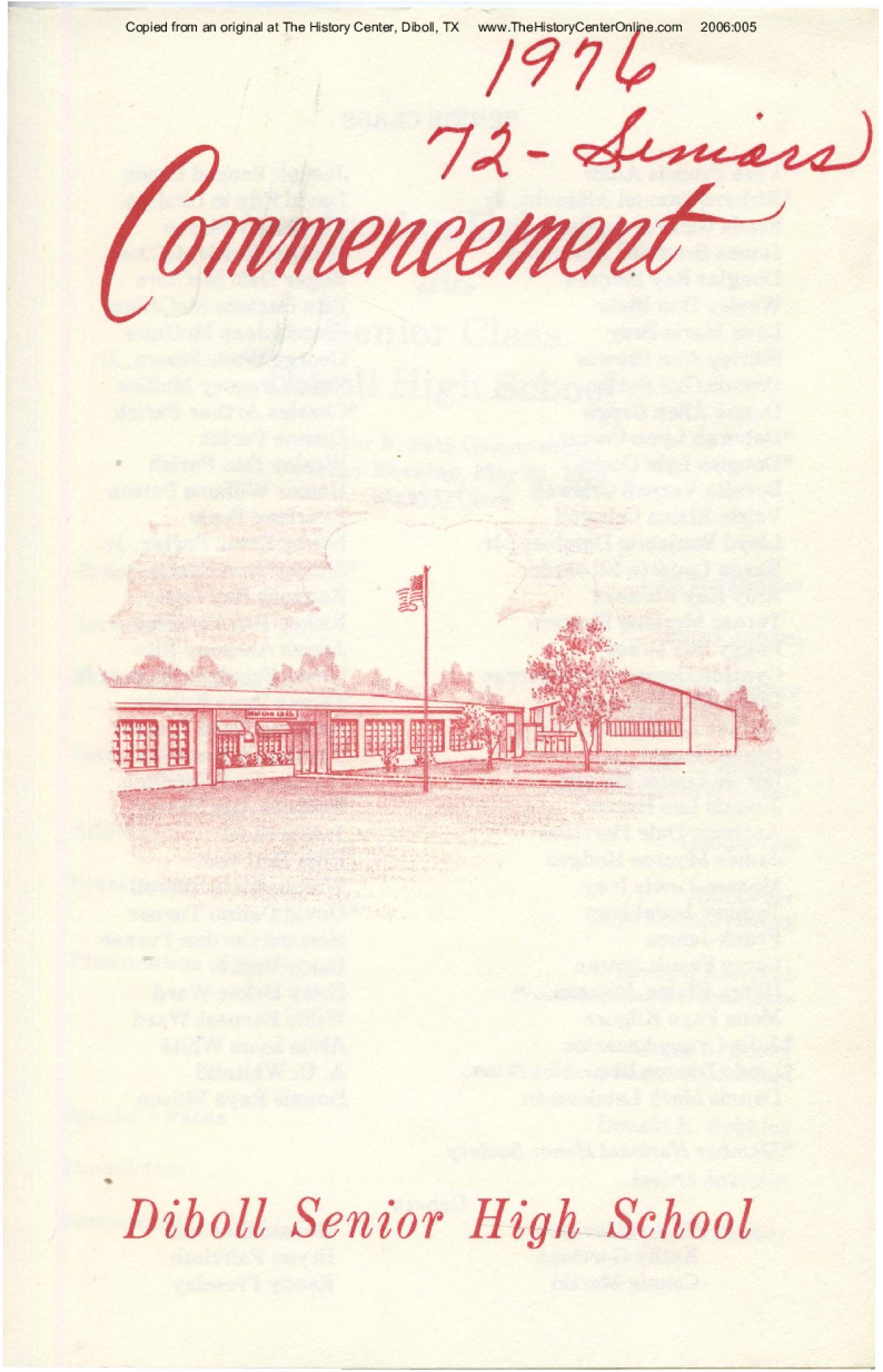 1976 Graduation Program
