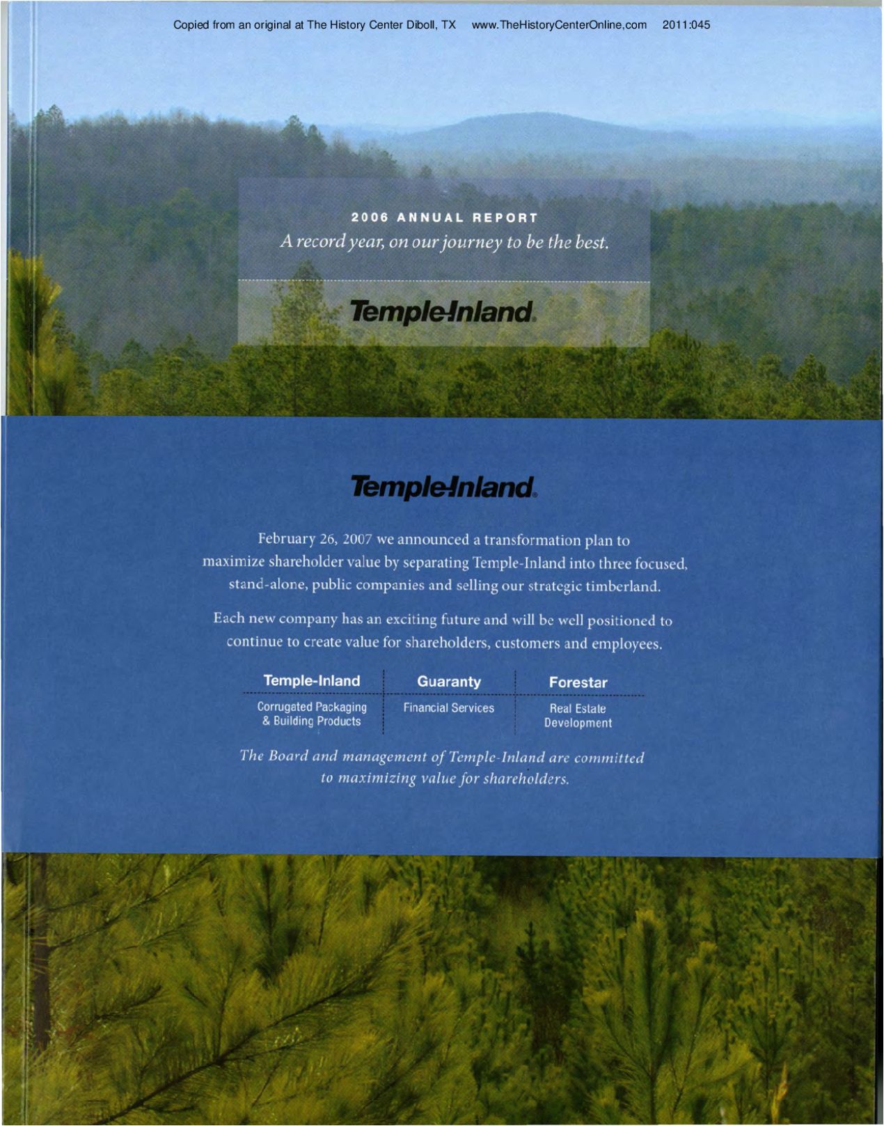 2006 Temple-Inland Annual Report