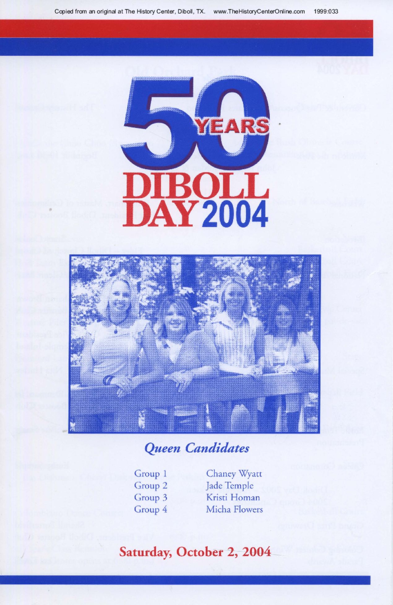 2004 Diboll Day Program