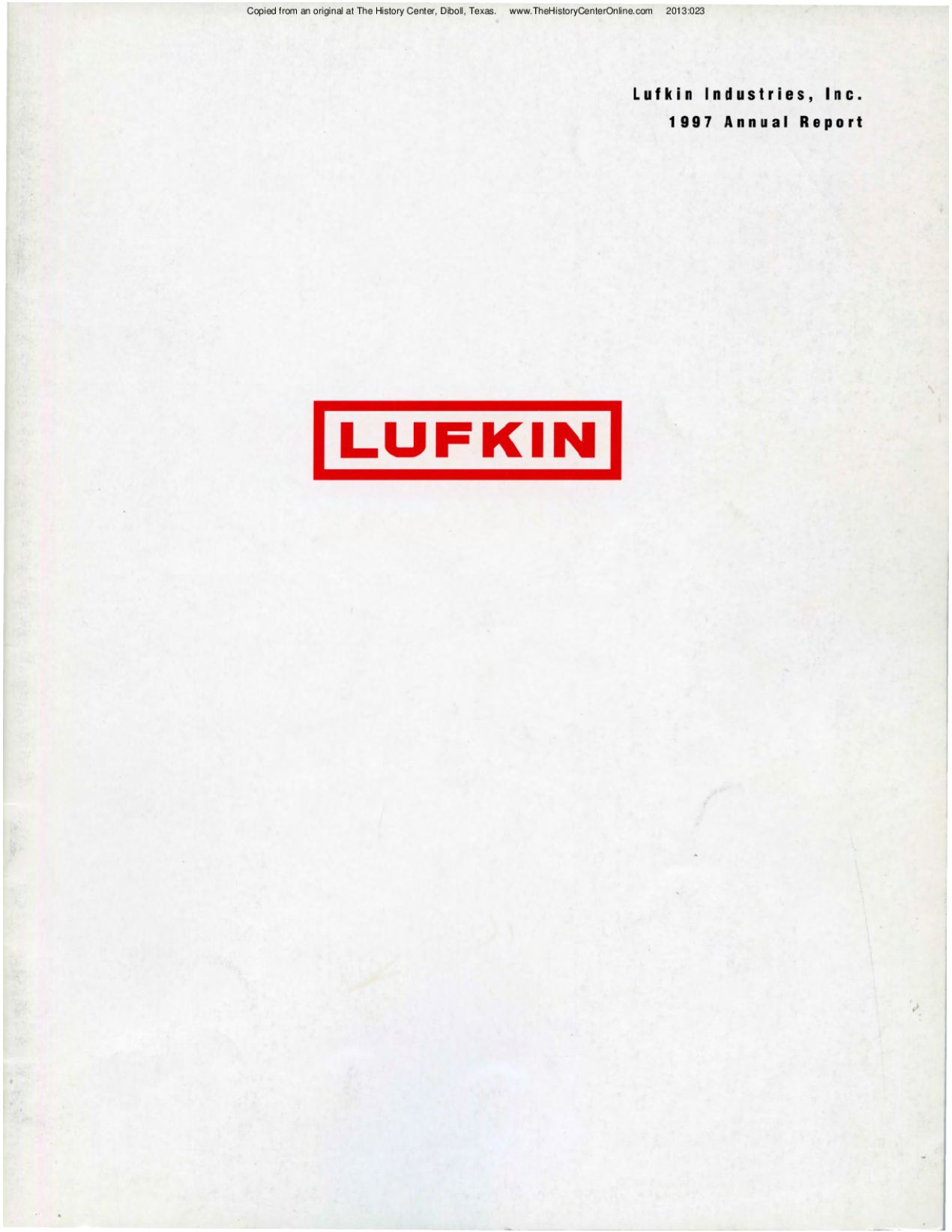 Lufkin Annual Report 1997