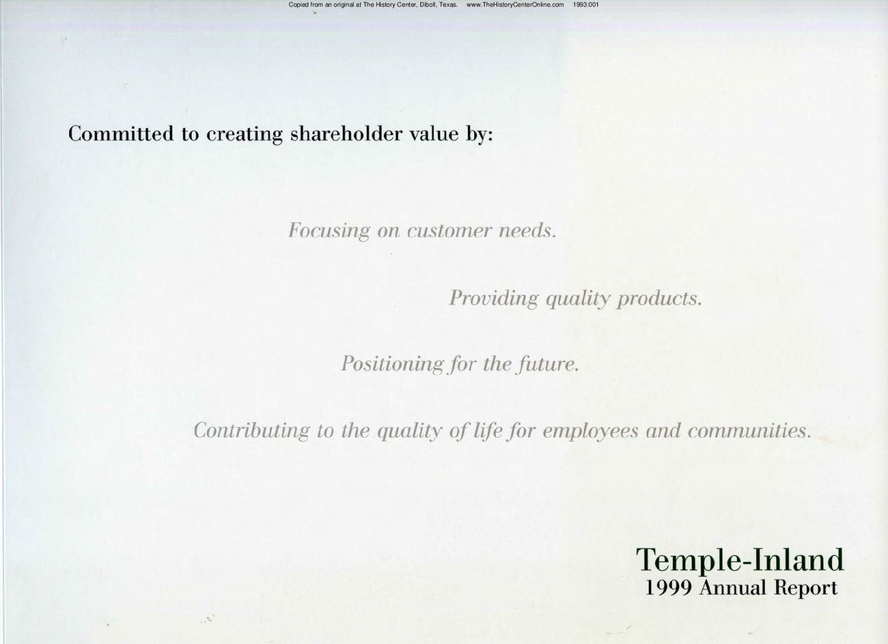 1999 Temple-Inland Annual Report