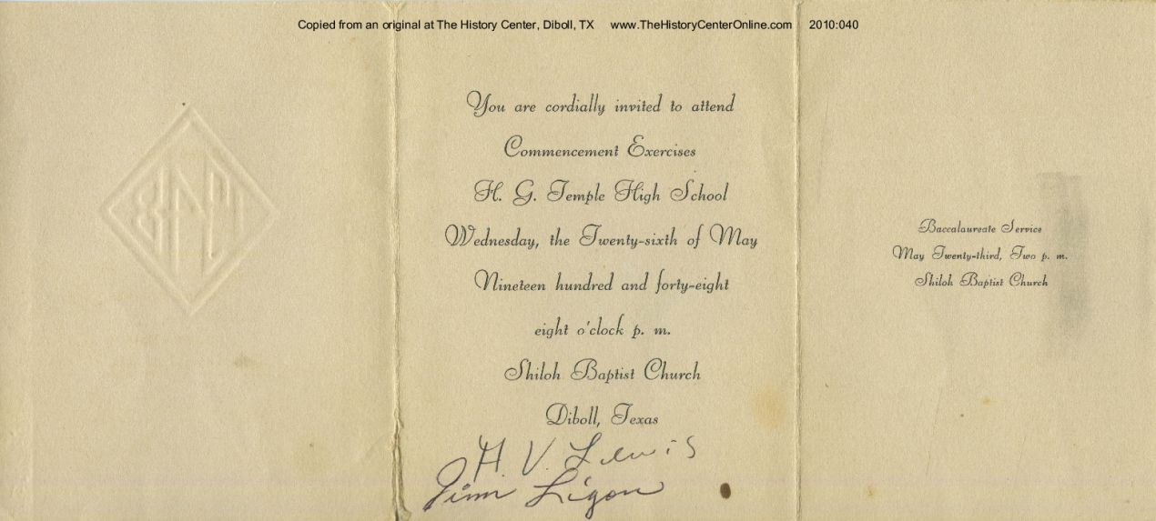 1948 Graduation Invitation