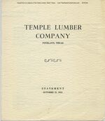 09 1953 Temple Lumber Company Annual Report