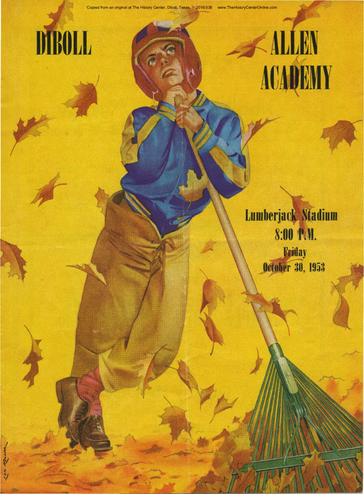 1953 10 30 Football Program
