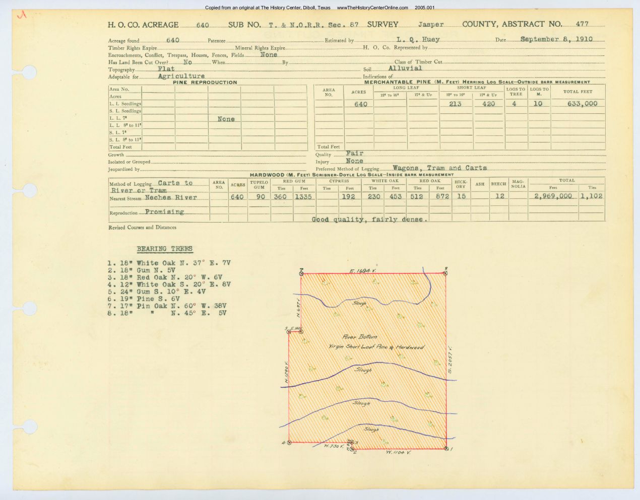 0260 Abstract 477, T.N.O.R.R. Survey, Jasper County