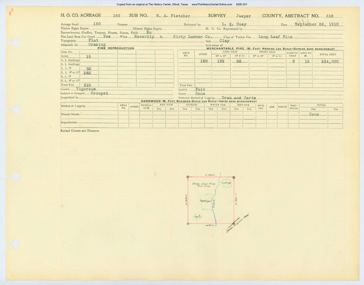 0325 Abstract 616, Fletcher Survey, Jasper County