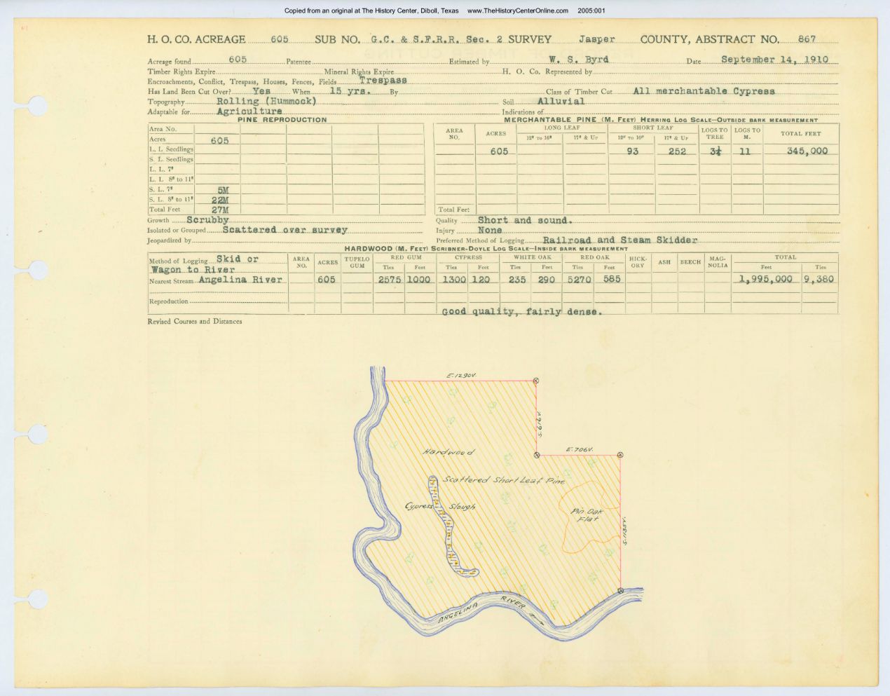 0376 Abstract 867, G.C & S.F.R.R. Survey, Jasper County
