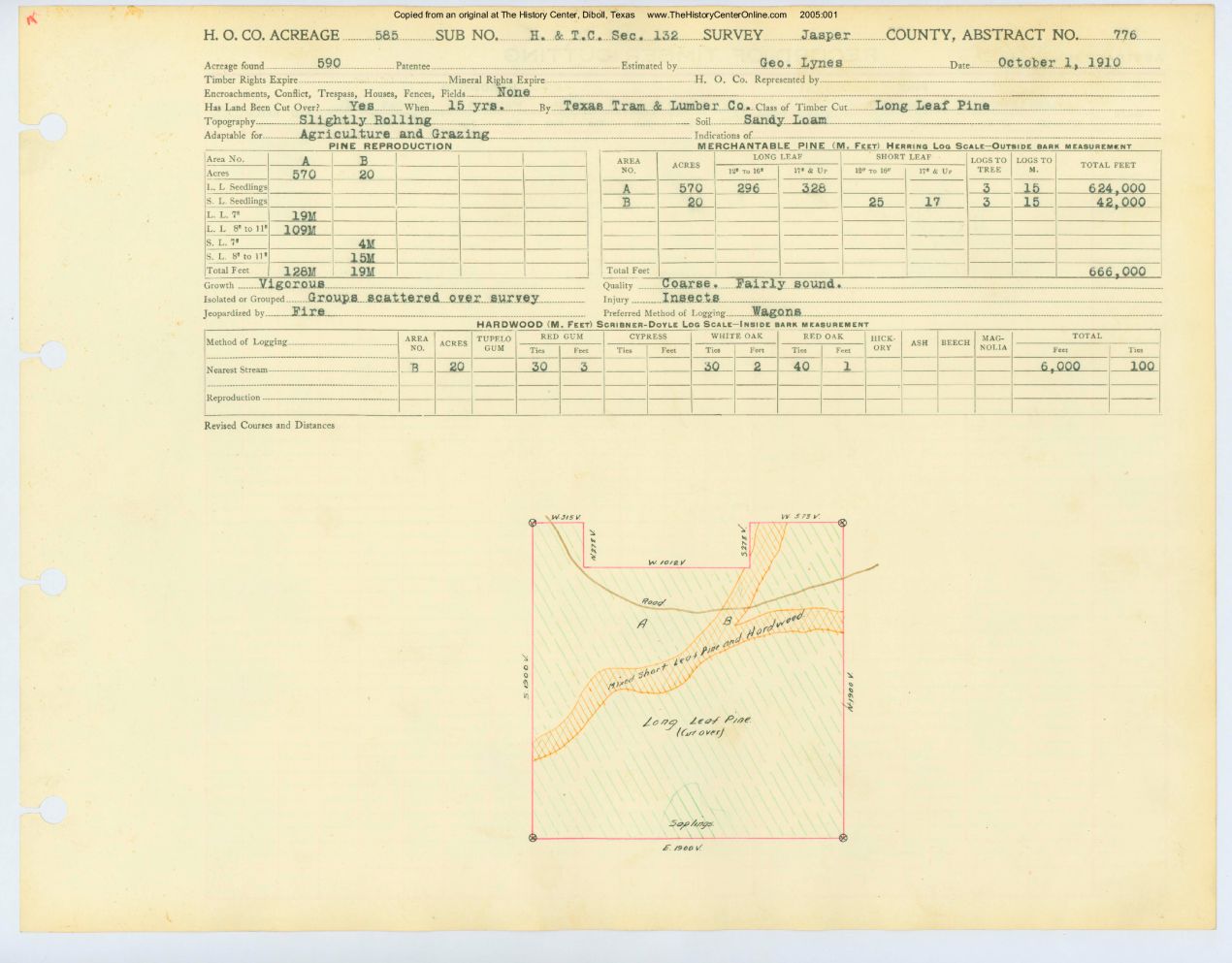 0367 Abstract 776, H&T.C. Survey, Jasper County
