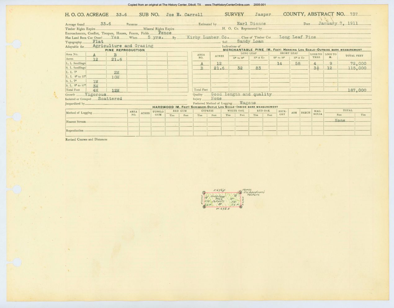 0362 Abstract 737, Carroll Survey, Jasper County