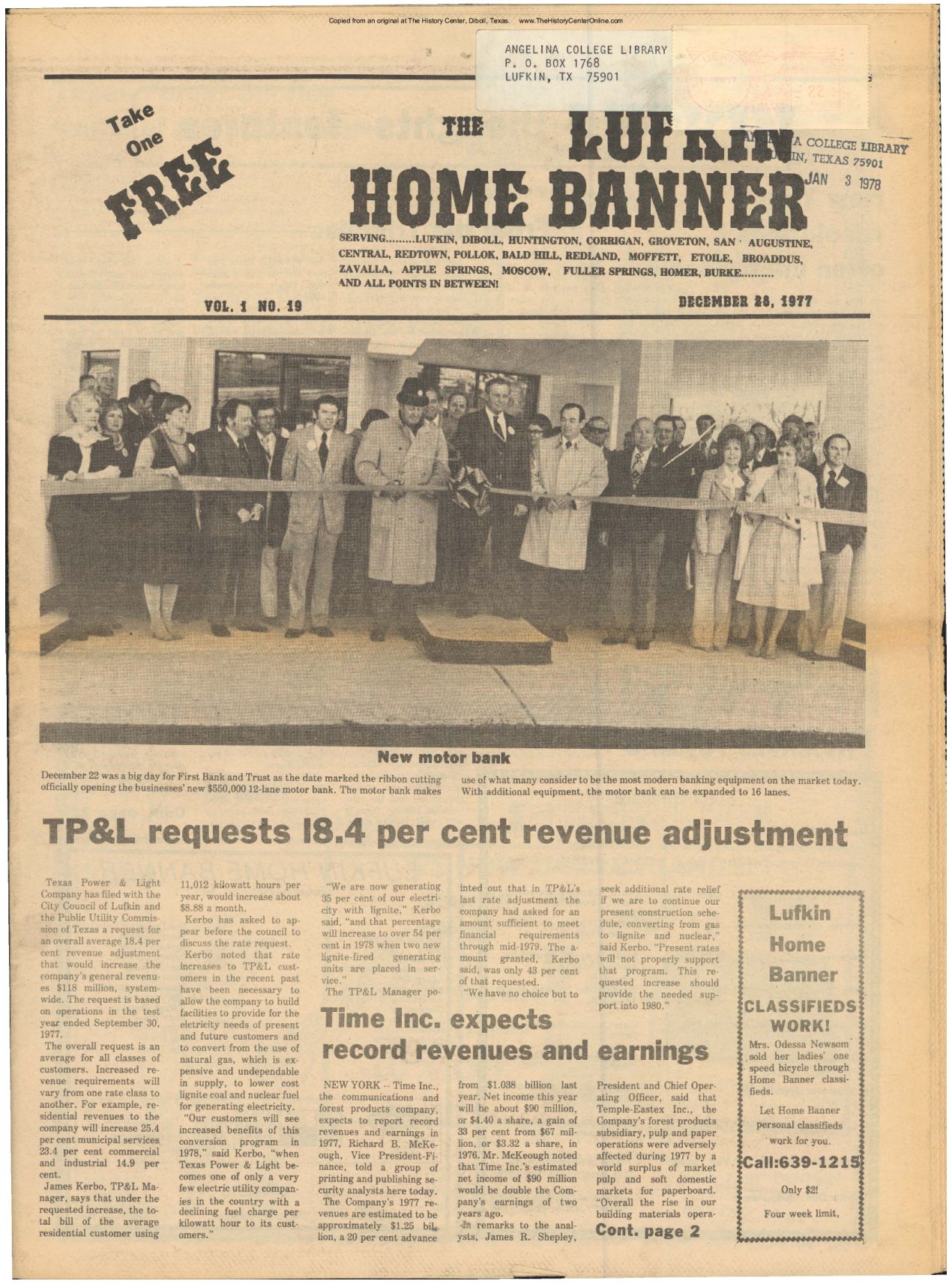 Lufkin Home Banner 1977 12 28
