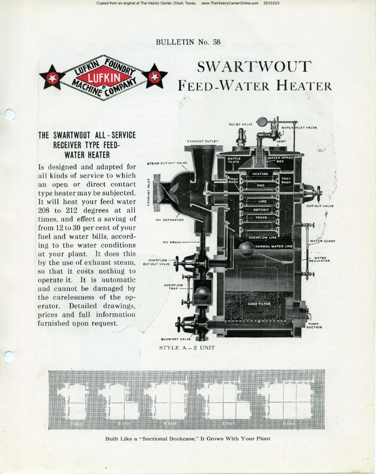 58 Bulletin 58, Swartout Feed-Water Heater