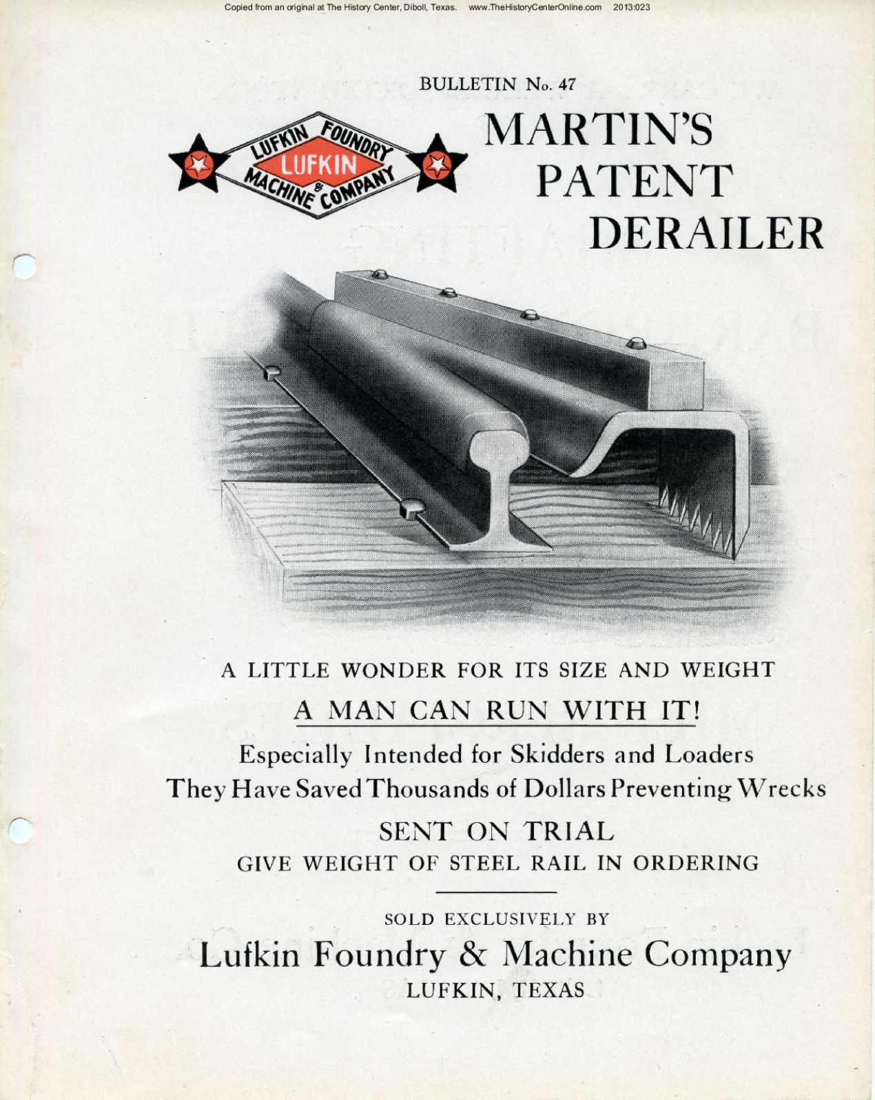 47 Bulletin 47, Martins Patent Derailer